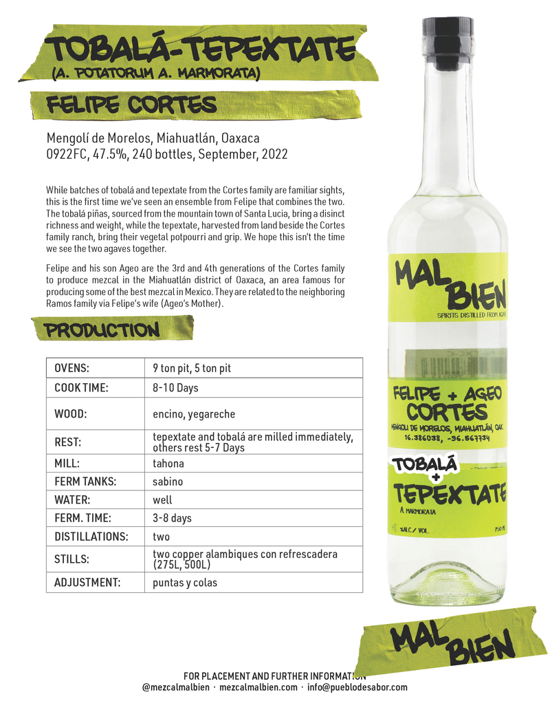 Mal Bien - Tobalá + Tepextate  (Cortes)